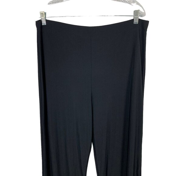 ASOS COLLUSION Wide Leg Pull On Pants Black Stretch High Rise 14 - Picture 2 of 6